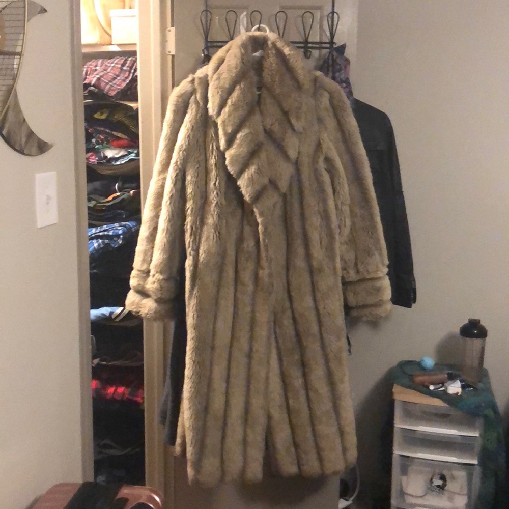 Vintage full length Fux fur coat